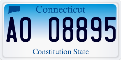 CT license plate AO08895