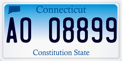 CT license plate AO08899