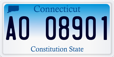 CT license plate AO08901