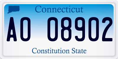 CT license plate AO08902