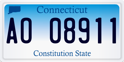 CT license plate AO08911