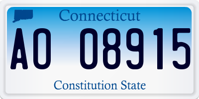 CT license plate AO08915