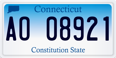 CT license plate AO08921