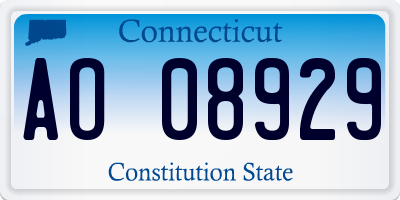 CT license plate AO08929