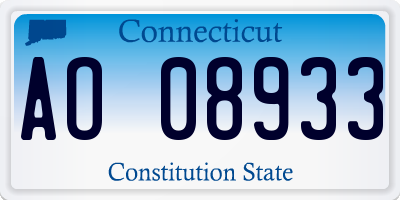 CT license plate AO08933