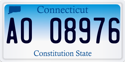 CT license plate AO08976