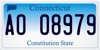 CT license plate AO08979