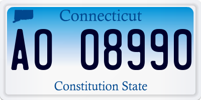 CT license plate AO08990