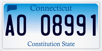 CT license plate AO08991
