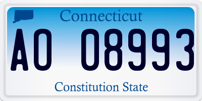 CT license plate AO08993