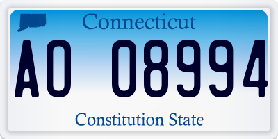 CT license plate AO08994