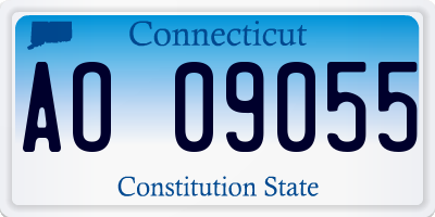 CT license plate AO09055
