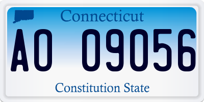CT license plate AO09056