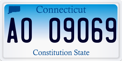 CT license plate AO09069