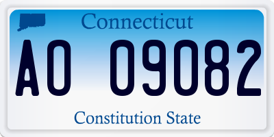 CT license plate AO09082