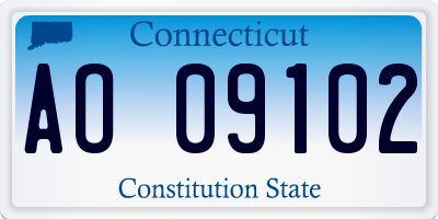 CT license plate AO09102