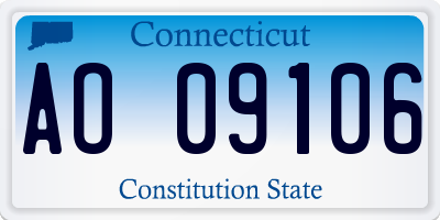 CT license plate AO09106