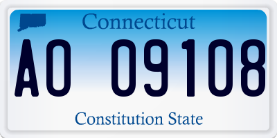 CT license plate AO09108
