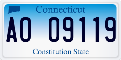 CT license plate AO09119