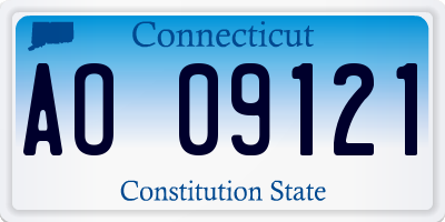CT license plate AO09121