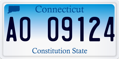 CT license plate AO09124