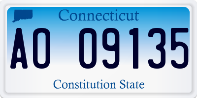 CT license plate AO09135