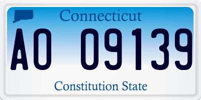 CT license plate AO09139