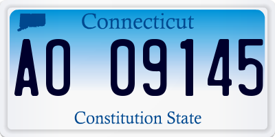 CT license plate AO09145