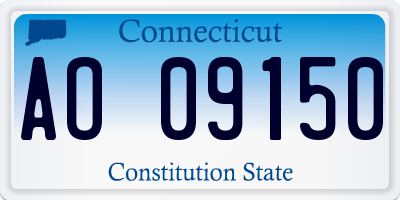 CT license plate AO09150