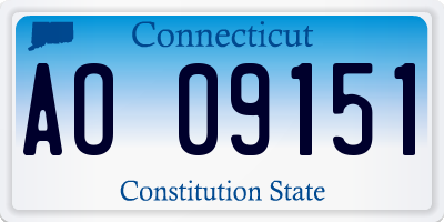 CT license plate AO09151