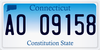 CT license plate AO09158