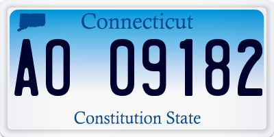 CT license plate AO09182