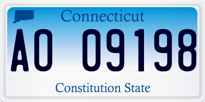 CT license plate AO09198