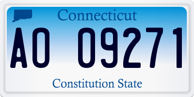 CT license plate AO09271