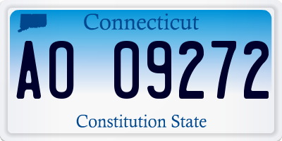 CT license plate AO09272