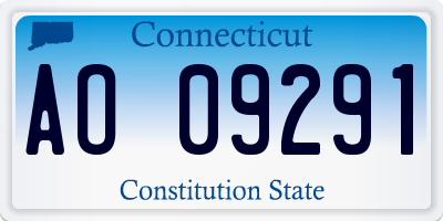 CT license plate AO09291