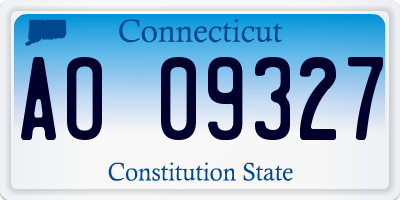 CT license plate AO09327