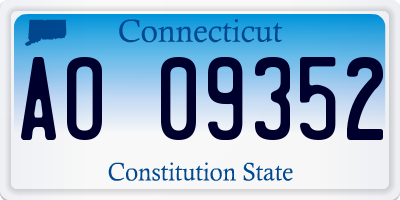 CT license plate AO09352