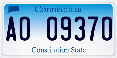 CT license plate AO09370