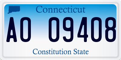 CT license plate AO09408