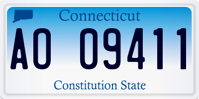 CT license plate AO09411