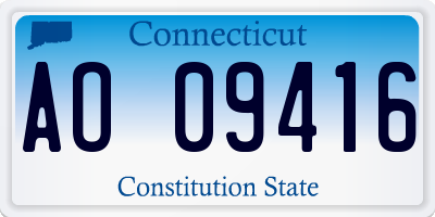 CT license plate AO09416
