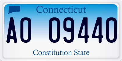 CT license plate AO09440