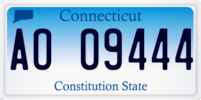 CT license plate AO09444