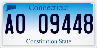 CT license plate AO09448