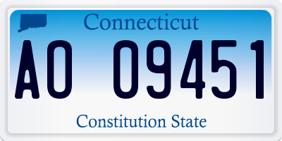 CT license plate AO09451