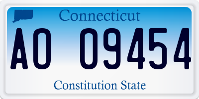 CT license plate AO09454