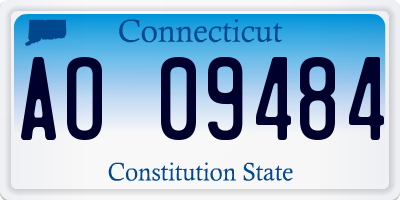 CT license plate AO09484