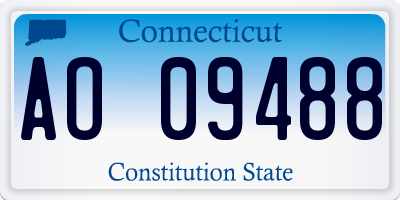 CT license plate AO09488