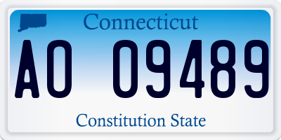 CT license plate AO09489